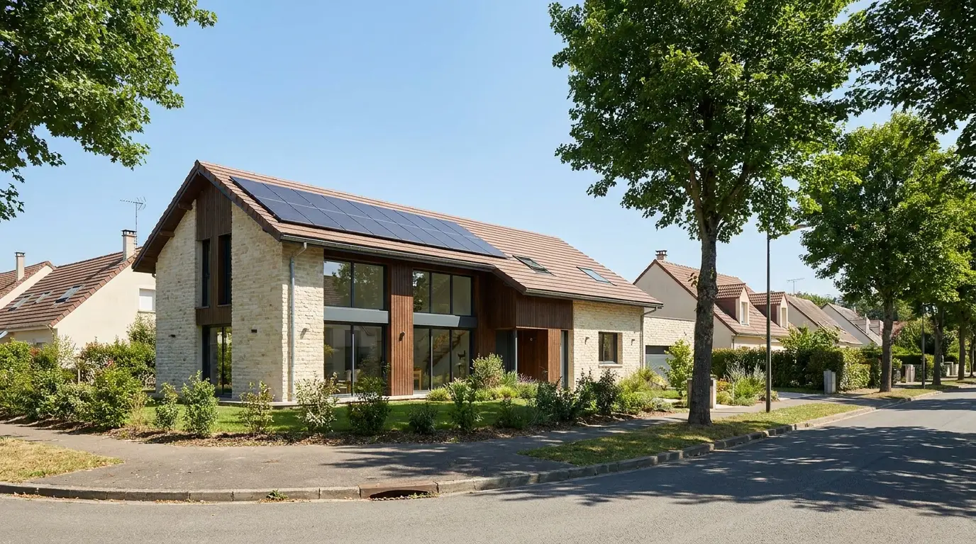 Maison particulière avec panneaux solaires en abonnement — Tim Energy Île-de-France